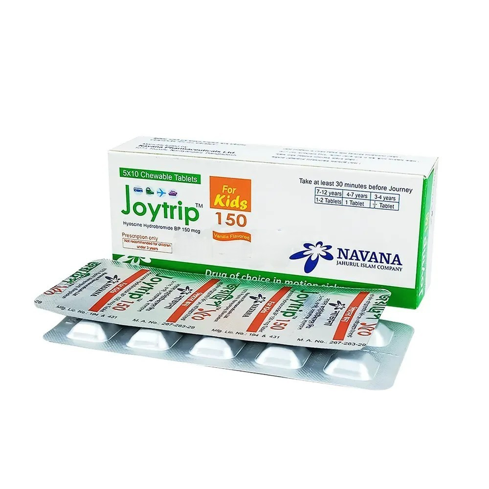 Pack Image: Joytrip 150 mcg Chewable Tablet (5 x 10)
