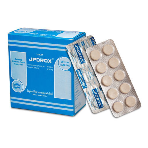 Pack Image: Jpdrox 250 mg Chewable Tablet (20 x 10)