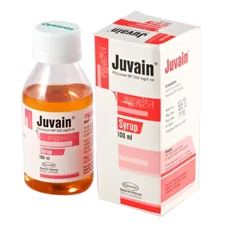 Pack Image: Juvain 500 mg Syrup (100 ml bottle)