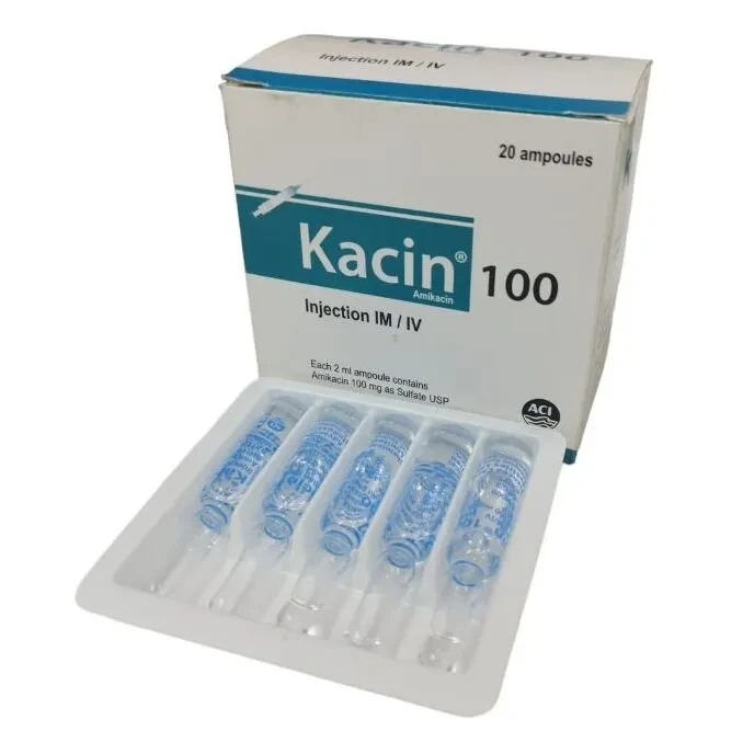 Pack Image: Kacin 100 mg Injection (2 ml ampoule)