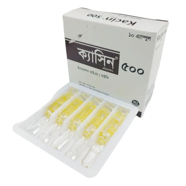 Pack Image: Kacin 500 mg Injection (2 ml ampoule)