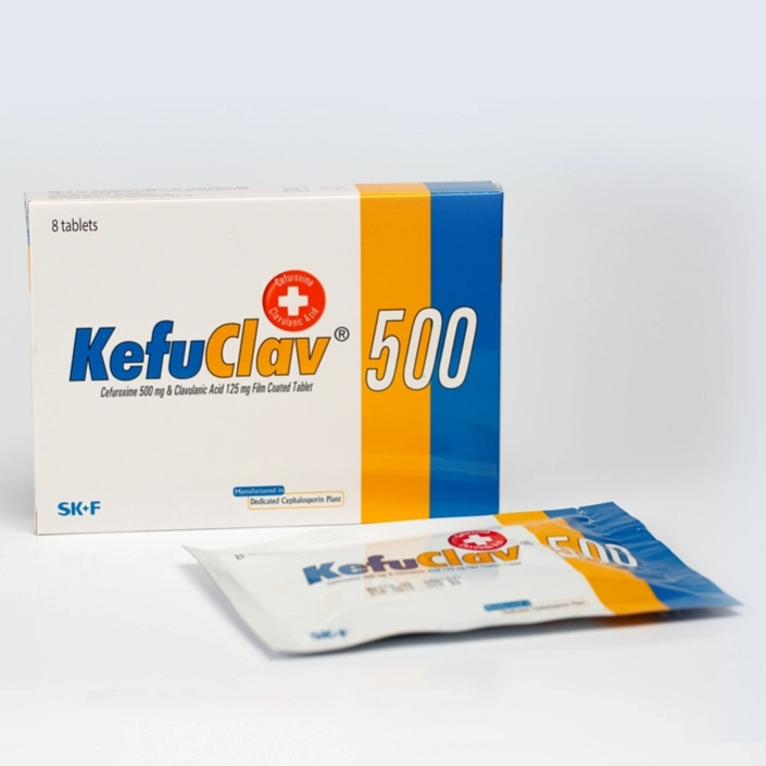 Pack Image: Kefuclav 500 mg Tablet (2 x 7)