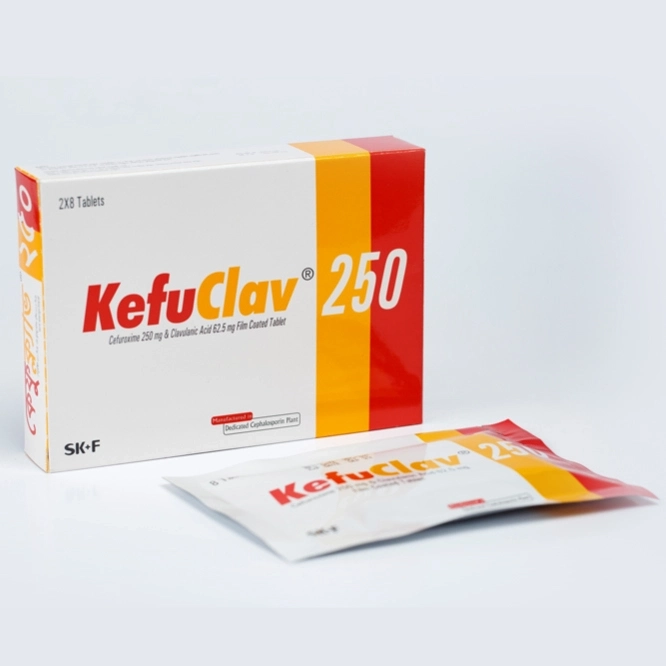 Pack Image: Kefuclav 250 mg Tablet (2 x 8)