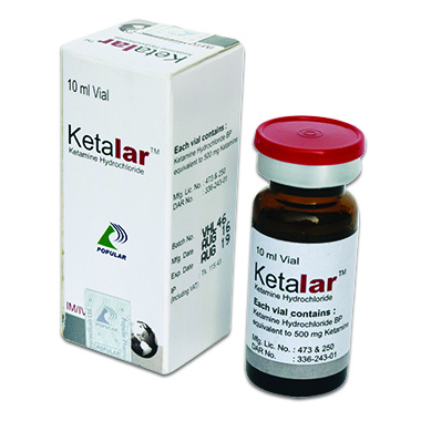 Pack Image: Ketalar 50 mg Injection (10 ml vial)