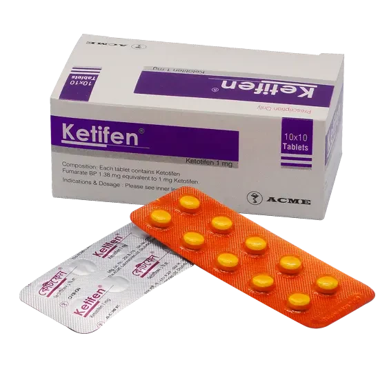 Pack Image: Ketifen 1 mg Tablet (10 x 10)