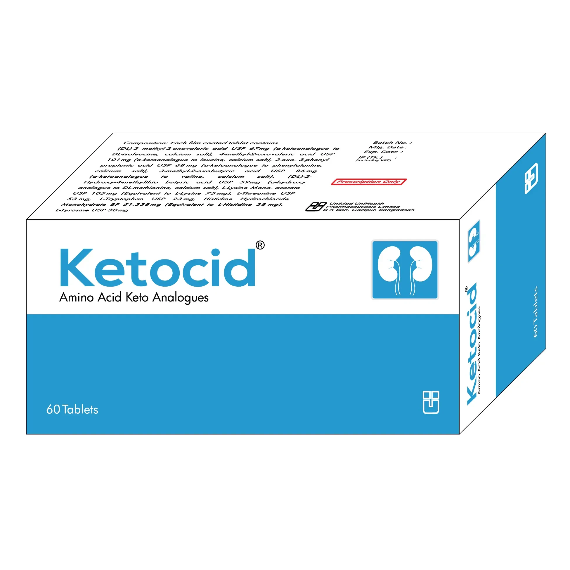 Pack Image: Ketocid 600 mg Tablet (6 x 10)