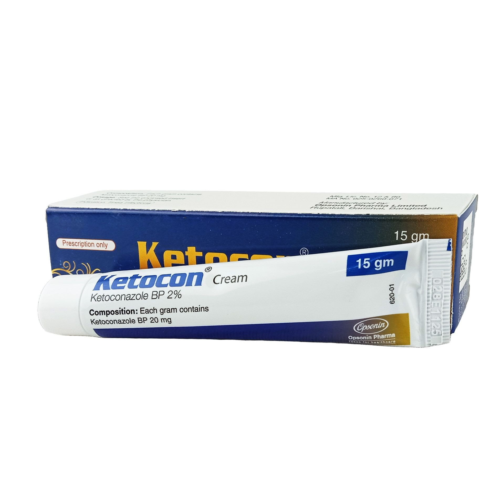 Pack Image: Ketocon 2% Cream (15 gm tube)
