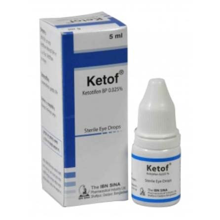 Pack Image: Ketof 0.025% Eye Drop (5 ml drop)