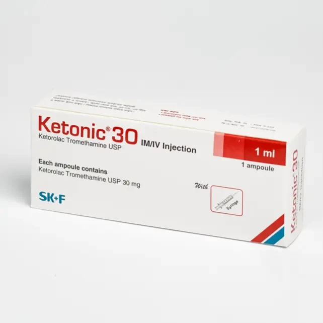 Pack Image: Ketonic 30 mg Injection (1 ml ampoule)