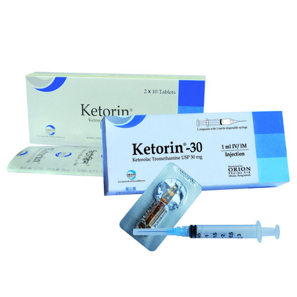 Pack Image: Ketorin 30 mg Injection (1 ml ampoule)