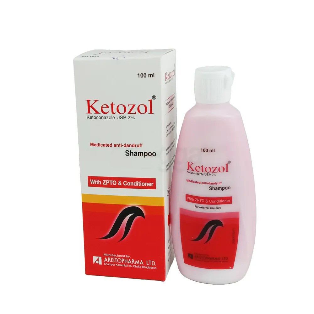 Pack Image: Ketozol 2% Shampoo (100 ml bottle)