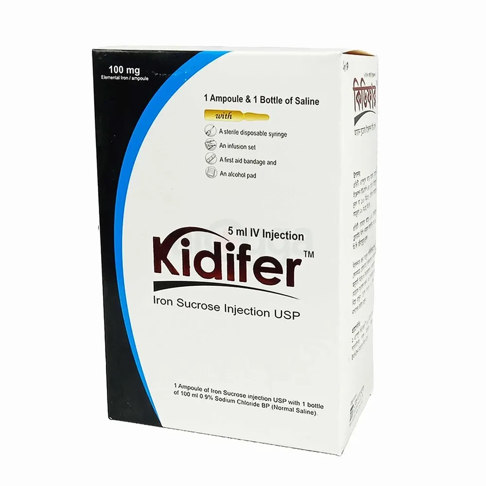 Pack Image: Kidifer 100 mg Injection (5 ml ampoule)