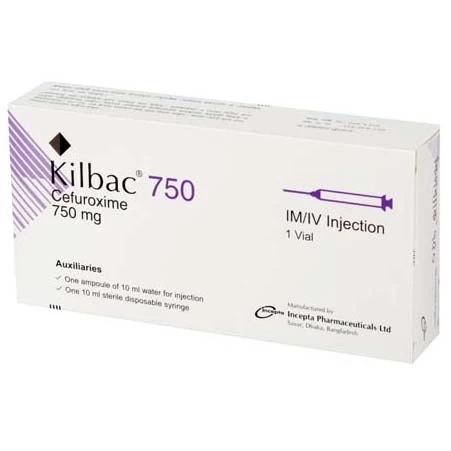Pack Image: Kilbac 750 mg Injection (750 mg vial)