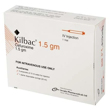 Pack Image: Kilbac 1.5 gm Injection (1.5 gm vial)