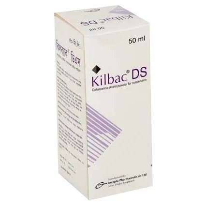 Pack Image: Kilbac DS 250 mg Suspension (50 ml bottle)