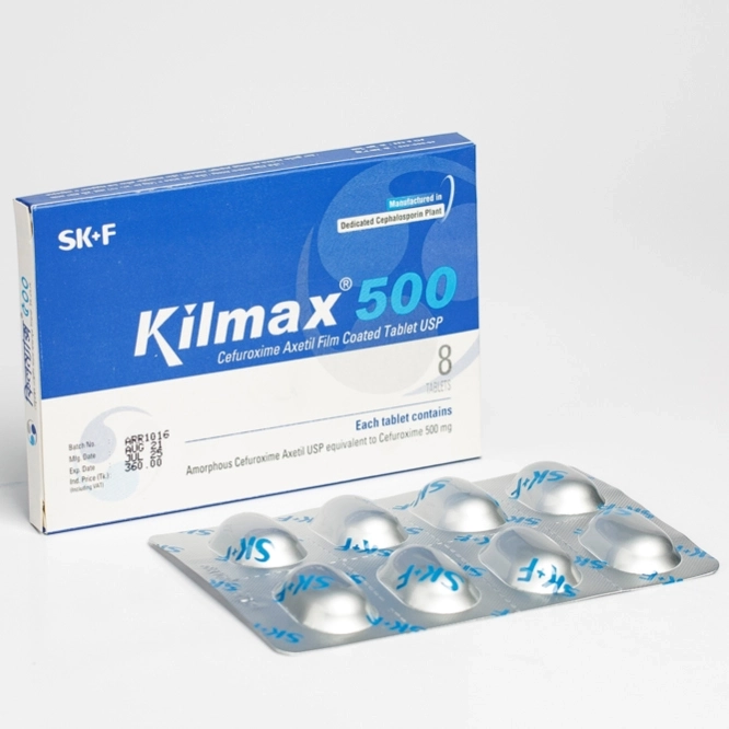 Pack Image: Kilmax 500 mg Tablet (1 x 8)