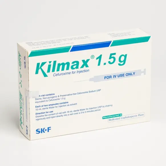 Pack Image: Kilmax 1.5 gm Injection (1.5 gm vial)