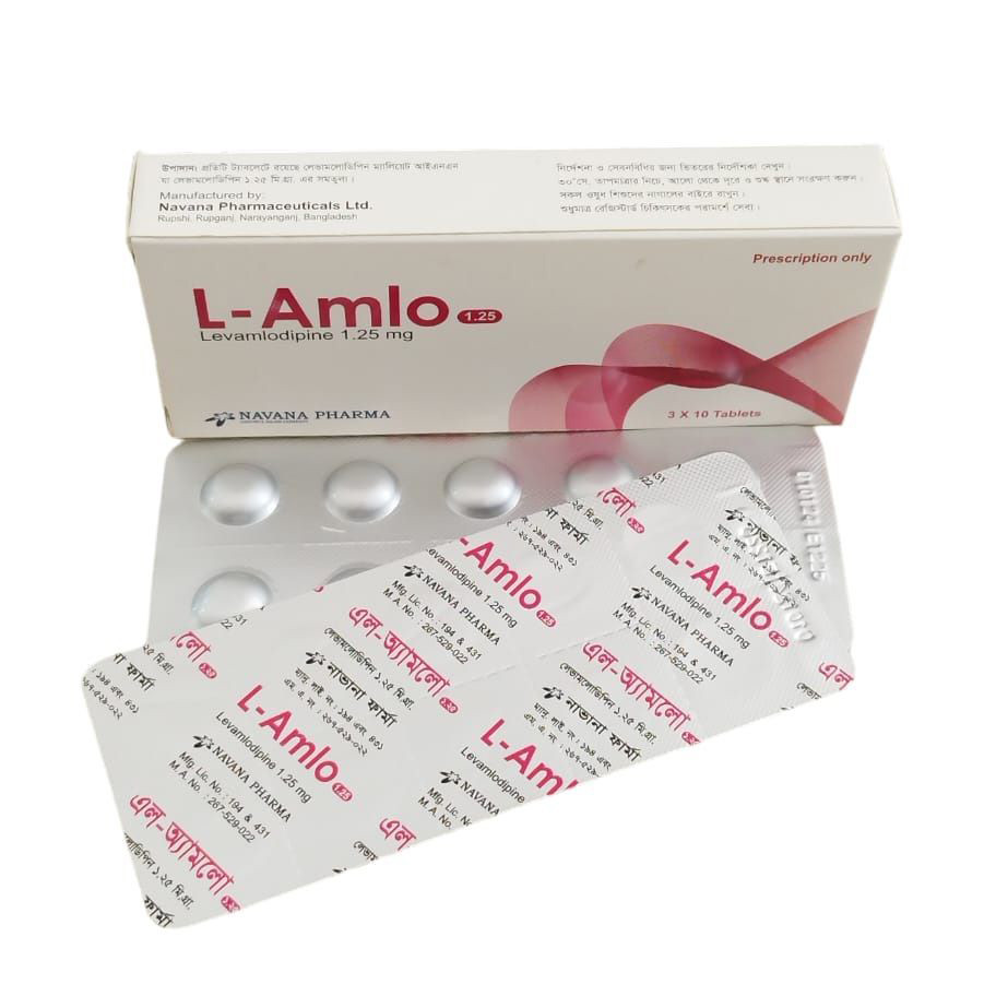 Pack Image: L-Amlo 1.25 mg Tablet (3 x 10)