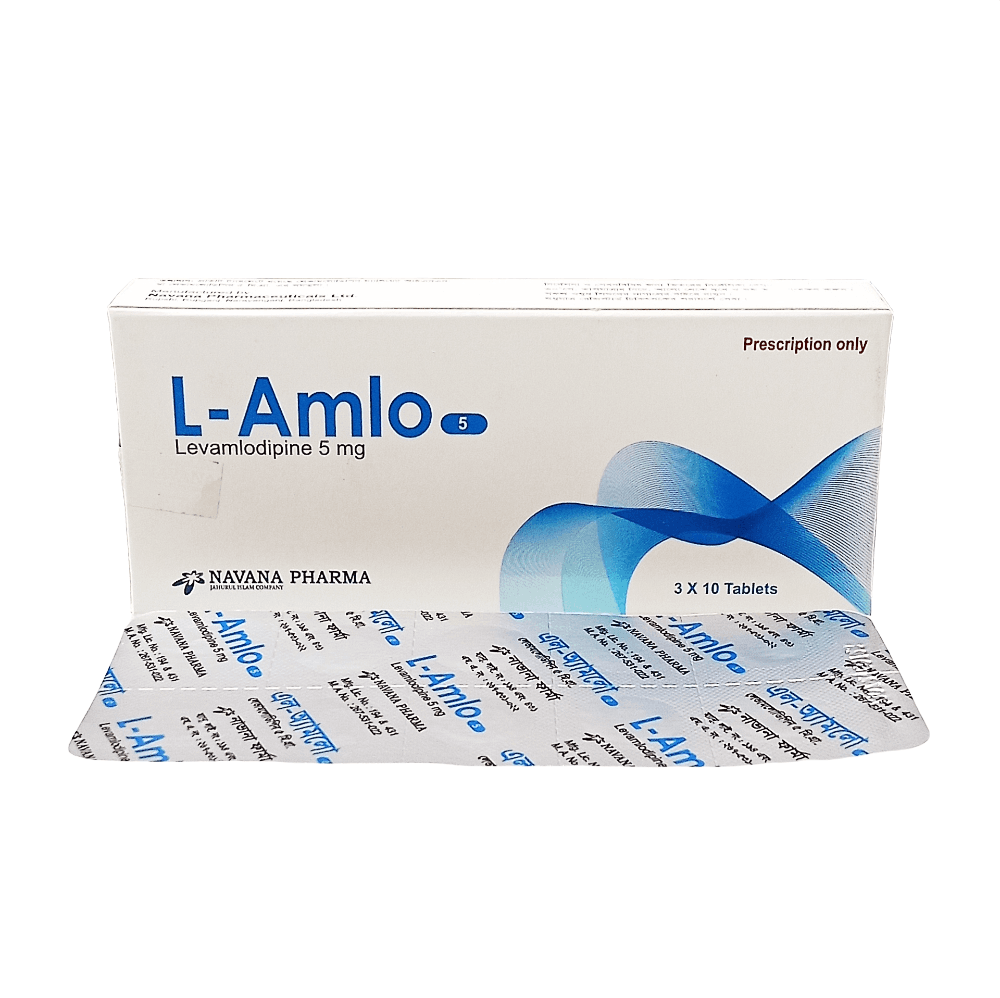 Pack Image: L-Amlo 5 mg Tablet (3 x 10)