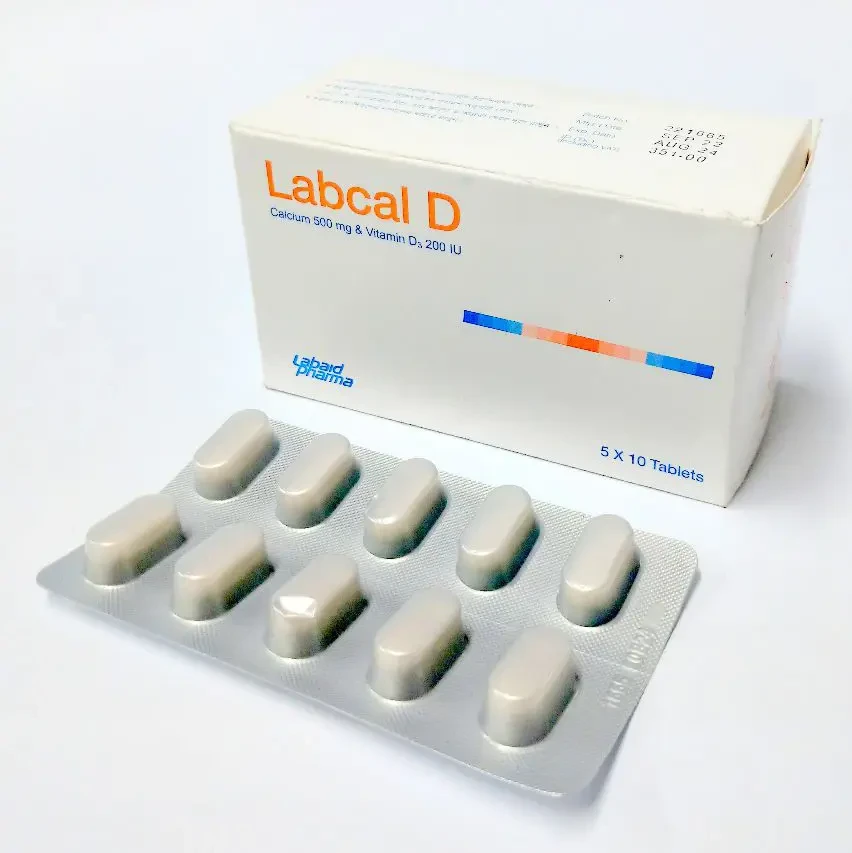 Pack Image: Labcal-D 500 mg Tablet (5 x 10)
