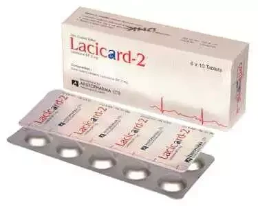 Pack Image: Lacicard 2 mg Tablet (6 x 10)