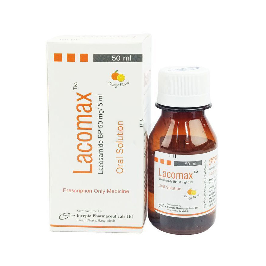 Pack Image: Lacomax 50 mg Oral Solution (50 ml bottle)