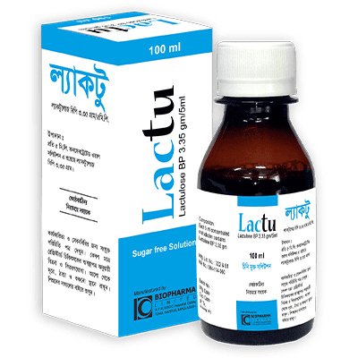Pack Image: Lactu 3.35 gm Oral Solution (100 ml bottle)