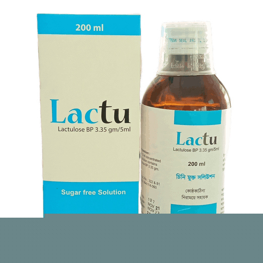 Pack Image: Lactu 3.35 gm Oral Solution (200 ml bottle)