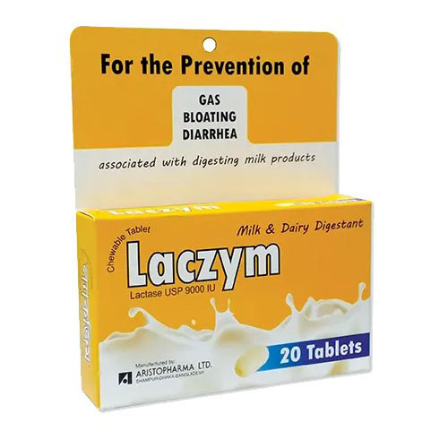 Pack Image: Laczym 9000 IU Chewable Tablet (2 x 10)