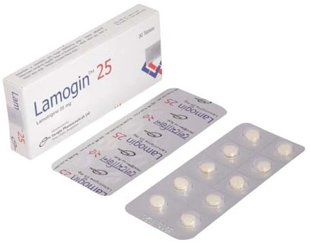 Pack Image: Lamogin 25 mg Tablet (3 x 10)