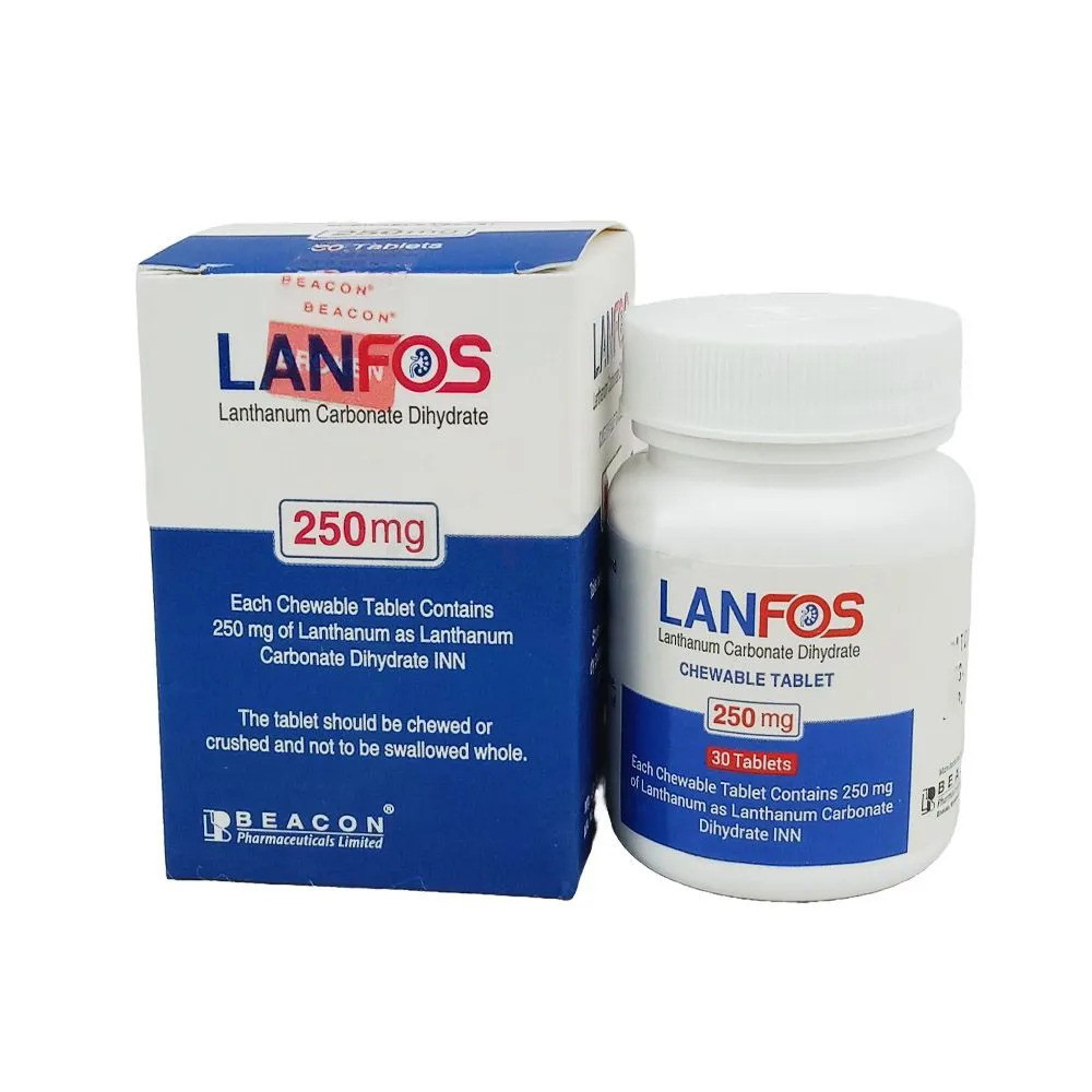 Pack Image: Lanfos 250 mg Chewable Tablet (1 x 30)