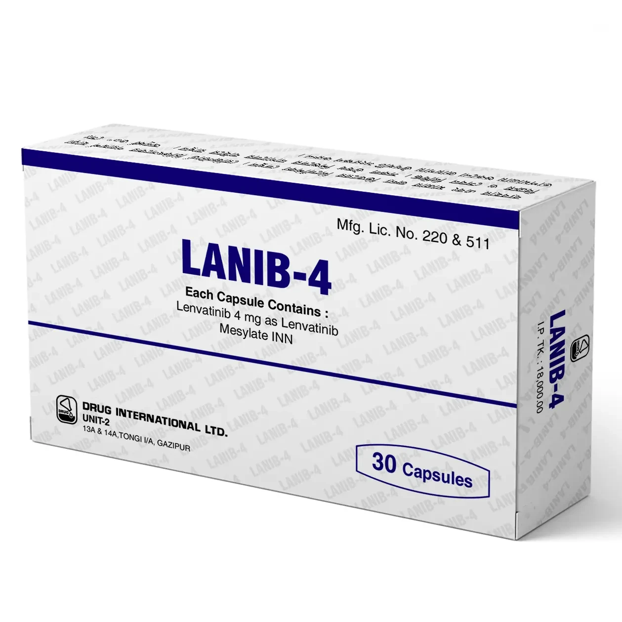 Pack Image: Lanib 4 mg Capsule (3 x 10)