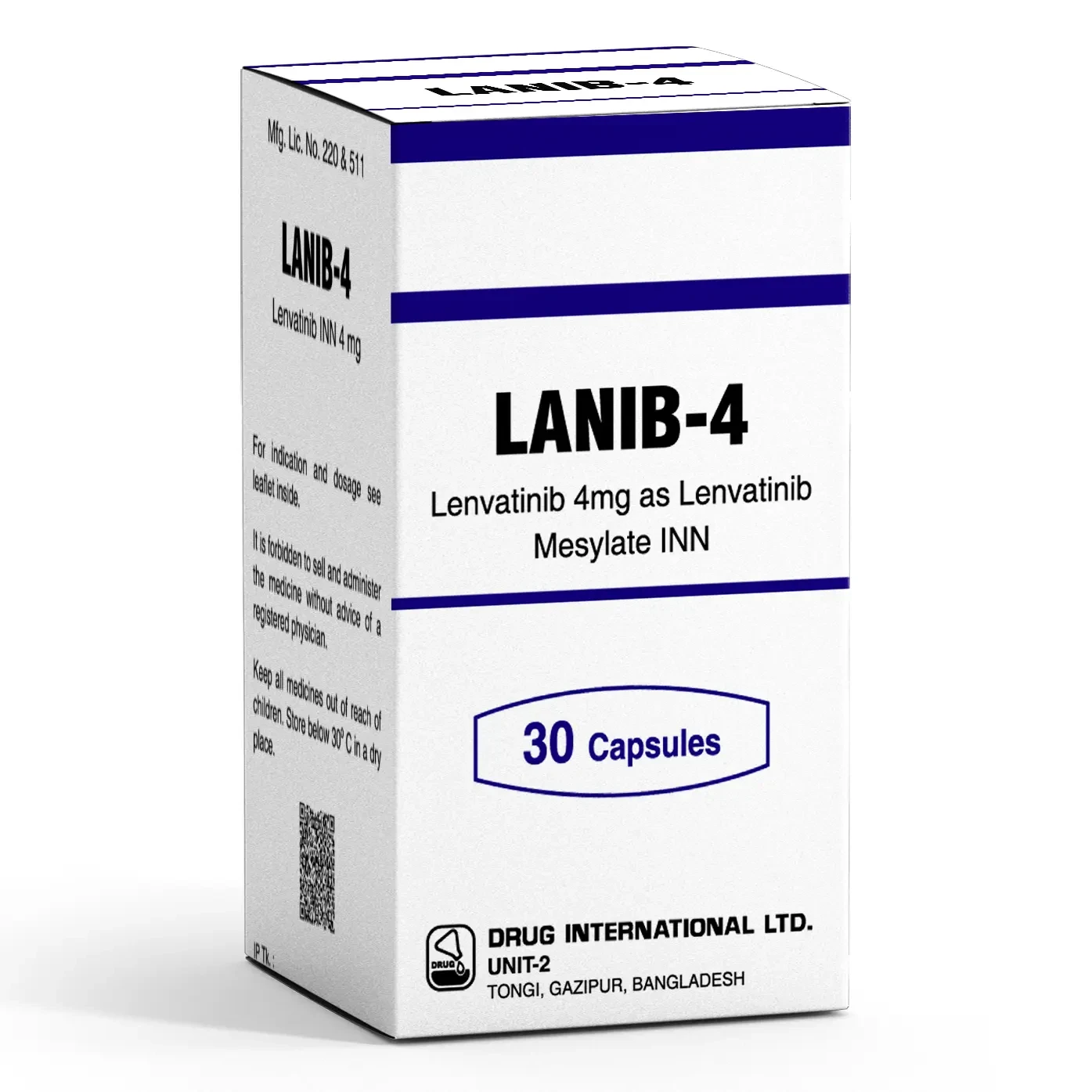 Pack Image: Lanib 4 mg Capsule (3 x 10)