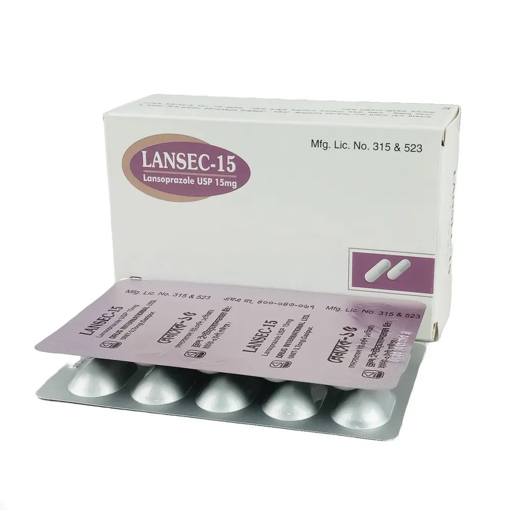 Pack Image: Lansec 15 mg Capsule (6 x 10)