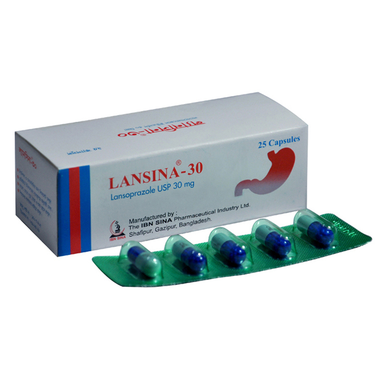 Pack Image: Lansina 30 mg Capsule (5 x 5)