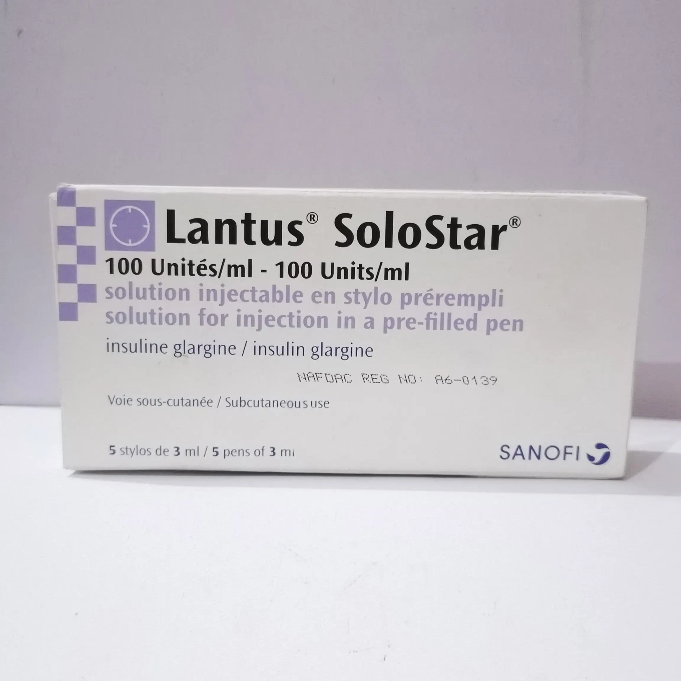 Pack Image: Lantus SoloStar 100 IU Injection (3 ml pen)