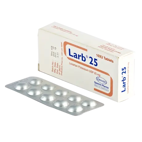 Pack Image: Larb 25 mg Tablet (3 x 14)