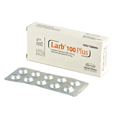 Pack Image: Larb Plus 100 mg Tablet (2 x 21)