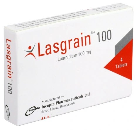 Pack Image: Lasgrain 100 mg Tablet (1 x 4)