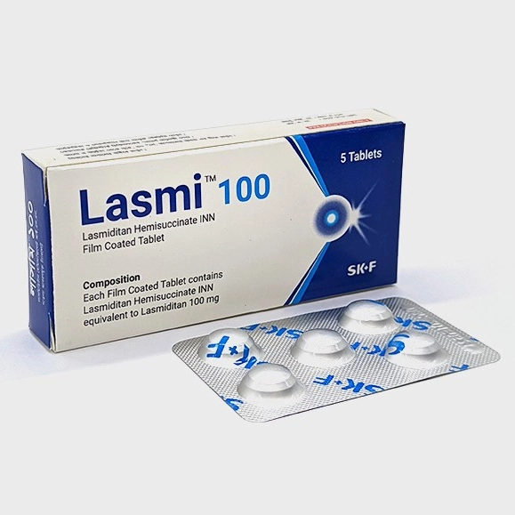 Pack Image: Lasmi 100 mg Tablet (1 x 5)