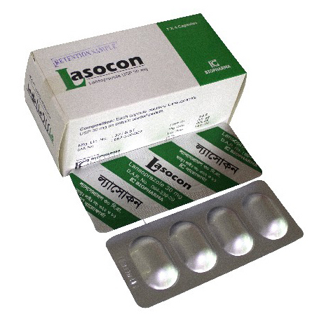 Pack Image: Lasocon 30 mg Capsule (7 x 4)