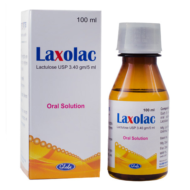 Pack Image: Laxolac 3.35 gm Oral Solution (100 ml bottle)