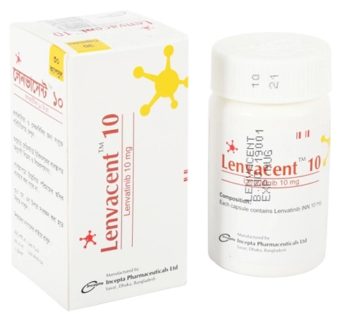 Pack Image: Lenvacent 10 mg Capsule (3 x 4)