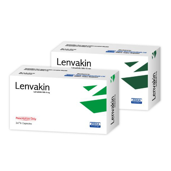 Pack Image: Lenvakin 4 mg Capsule (2 x 7)