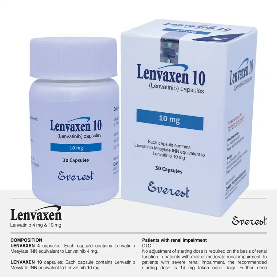Pack Image: Lenvaxen 10 mg Capsule (1 x 14)