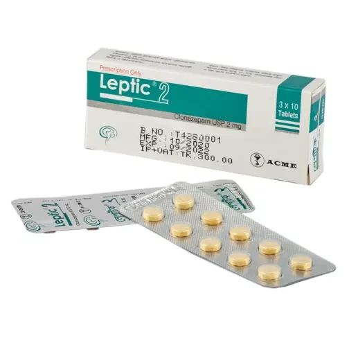 Pack Image: Leptic 2 mg Tablet (5 x 10)