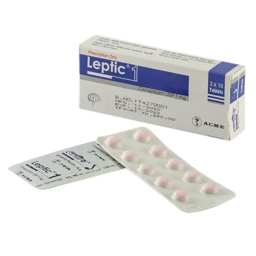 Pack Image: Leptic 1 mg Tablet (5 x 10)