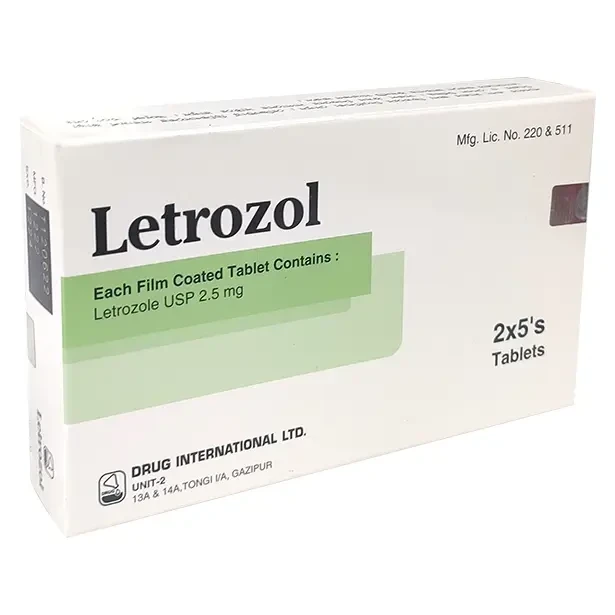 Pack Image: Letrozol 2.5 mg Tablet (2 x 5)