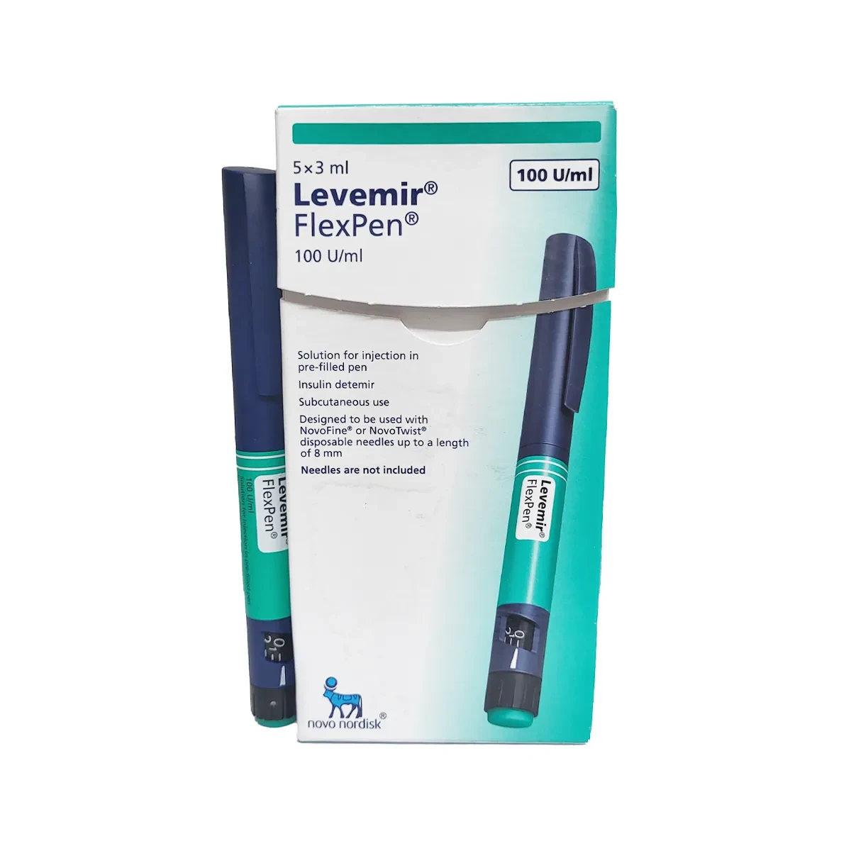 Pack Image: Levemir Flexpen 100 IU Injection (3 ml flexpen)