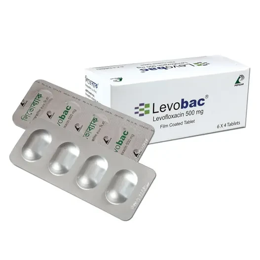 Pack Image: Levobac 500 mg Tablet (6 x 4)